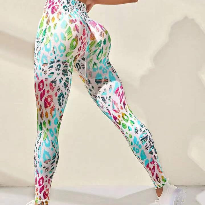 Pantaloni yoga donna a vita alta in tessuto scuba