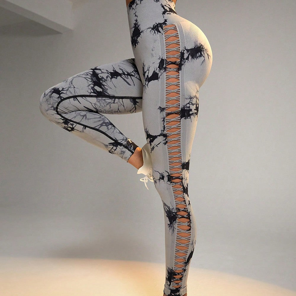 High Waist Yoga Leggings with Leggings da yoga a vita alta con effetto push-up per i glutei.
Lifting Design