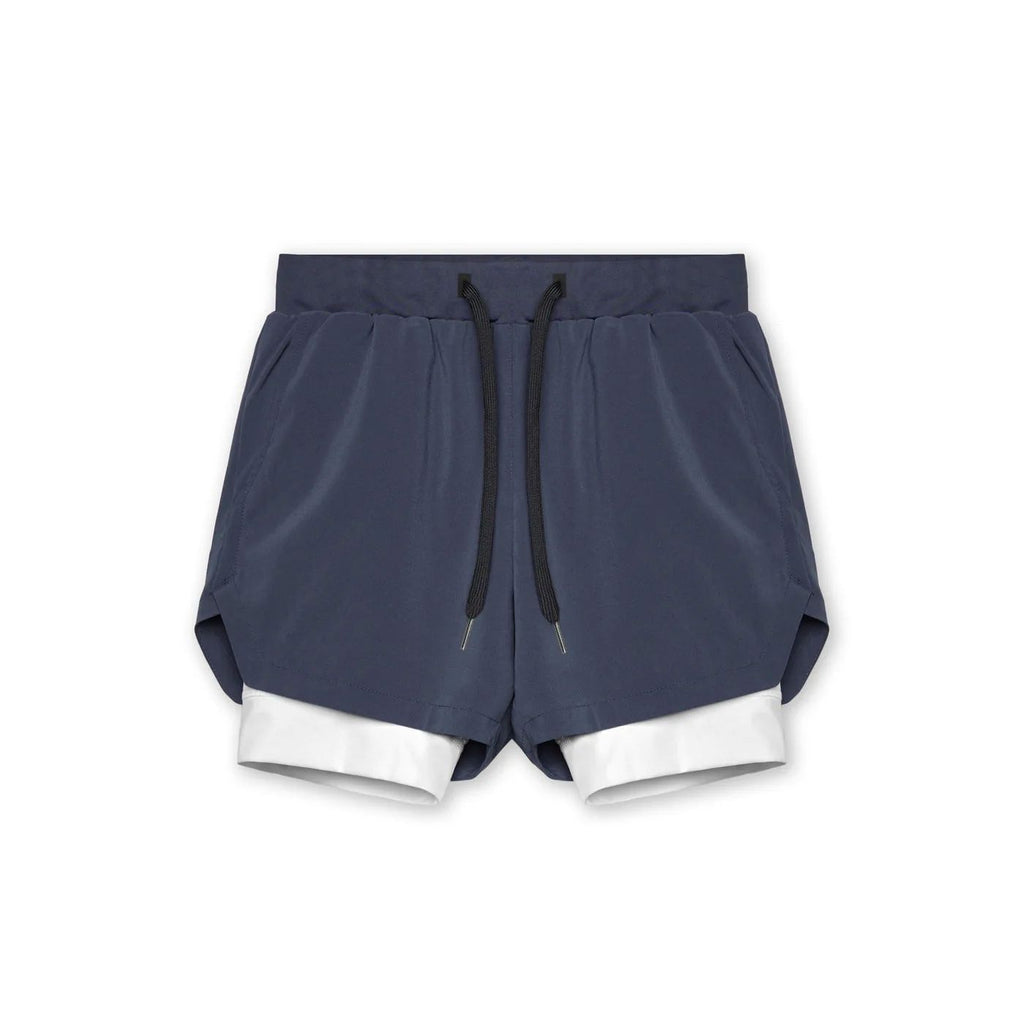 Pantaloncini sportivi da corsa 2 in 1 da uomo