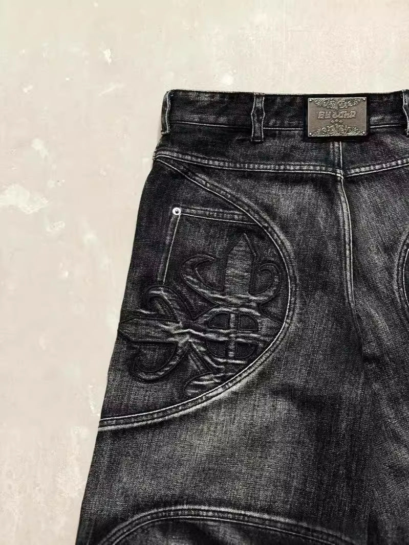 Women's Washed Straight Leg Jeans - originaledrip 32.00