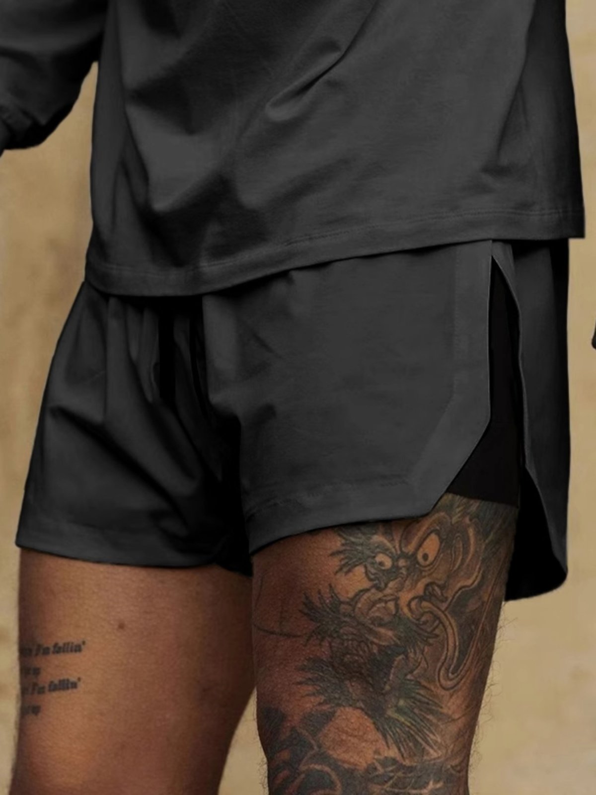 Pantaloncini a doppio strato con fodera