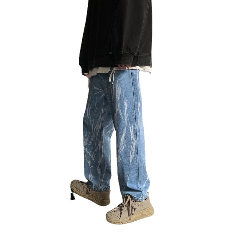 Hip-hop Tie-dye Baggy Jeans for Men - originaledrip 30.00