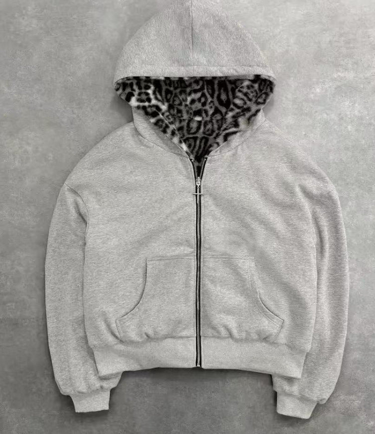 Giacca pullover con cappuccio e cerniera