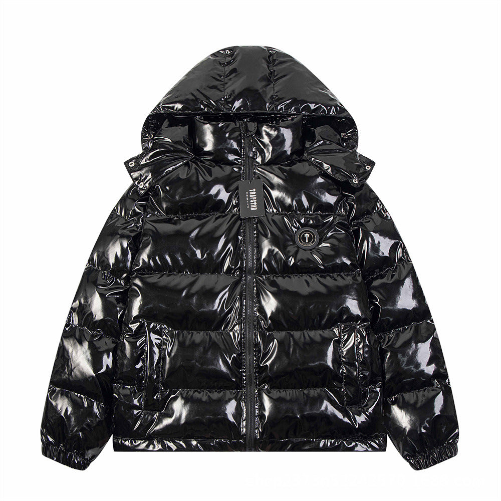 giacca in similpelle con design staccabile