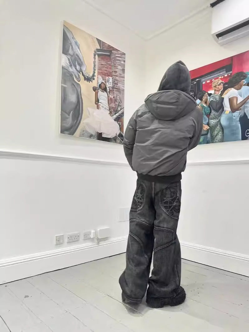 Women's Washed Straight Leg Jeans - originaledrip 32.00