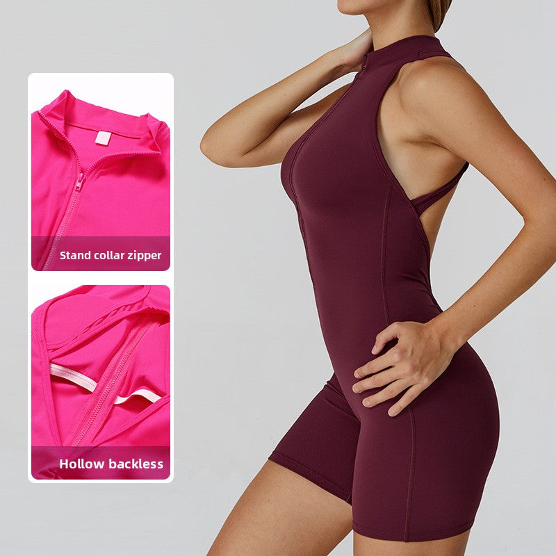 Tuta da yoga senza cuciture da donna, maniche lunghe, abbigliamento fitness