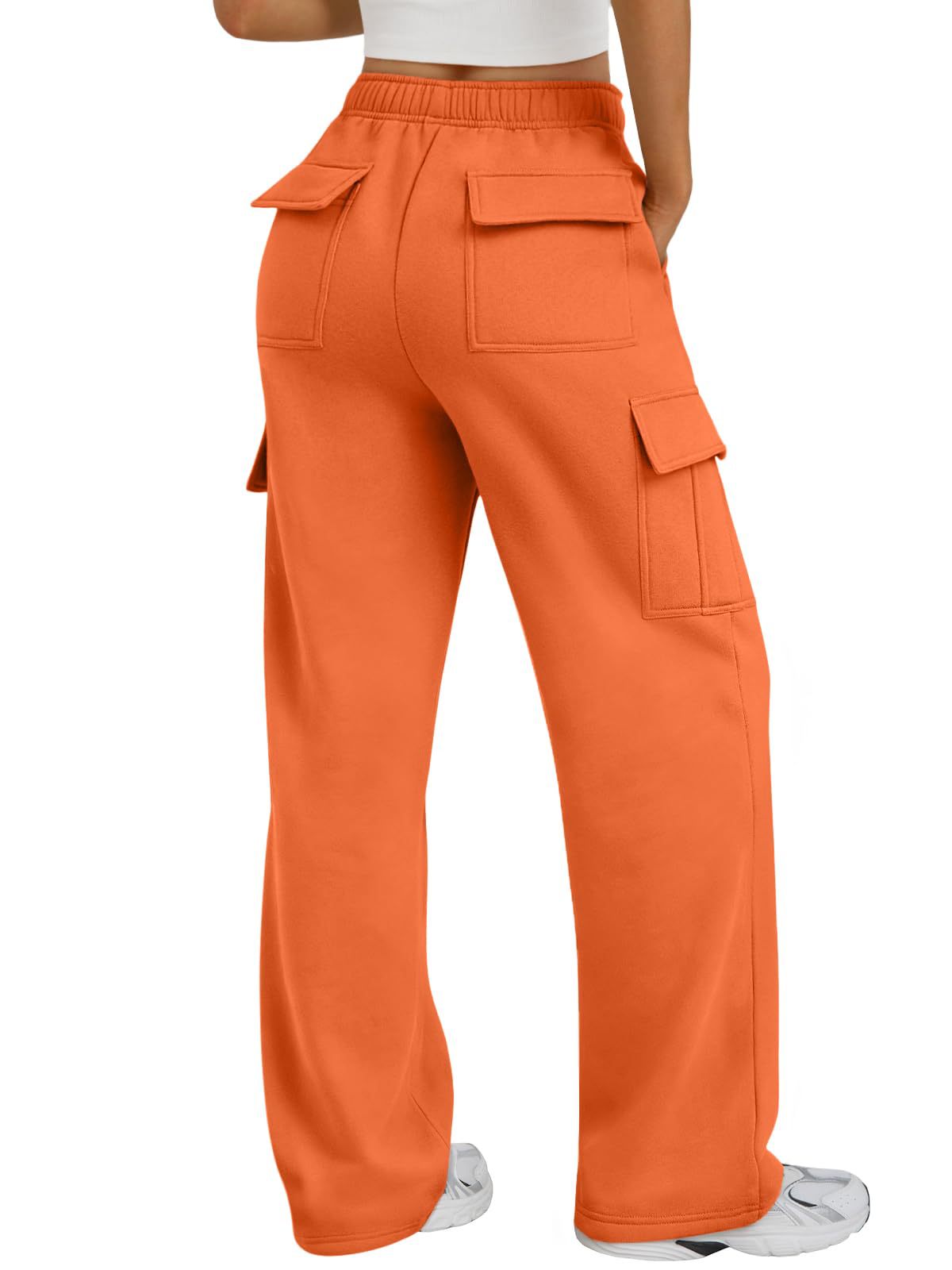 Pantaloni cargo donna a vita alta e gamba larga
