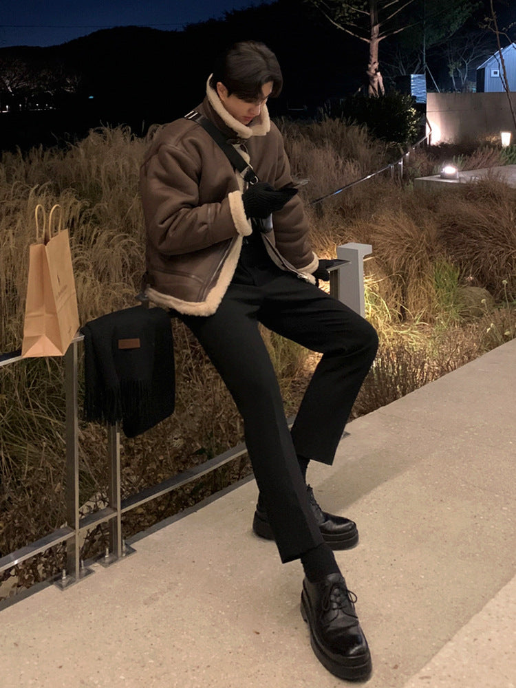Cappotto invernale da uomo con collo alto