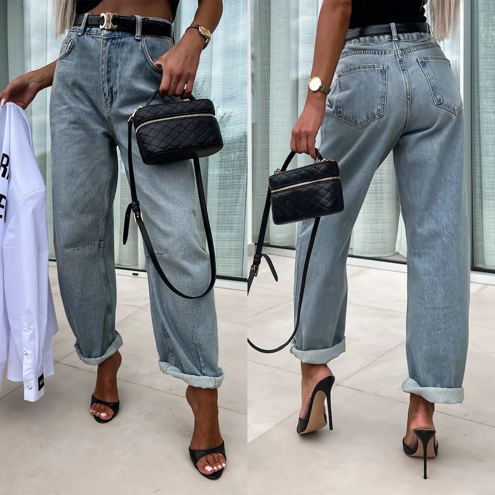 Street Hipster Casual Loose Women's Jeans-0