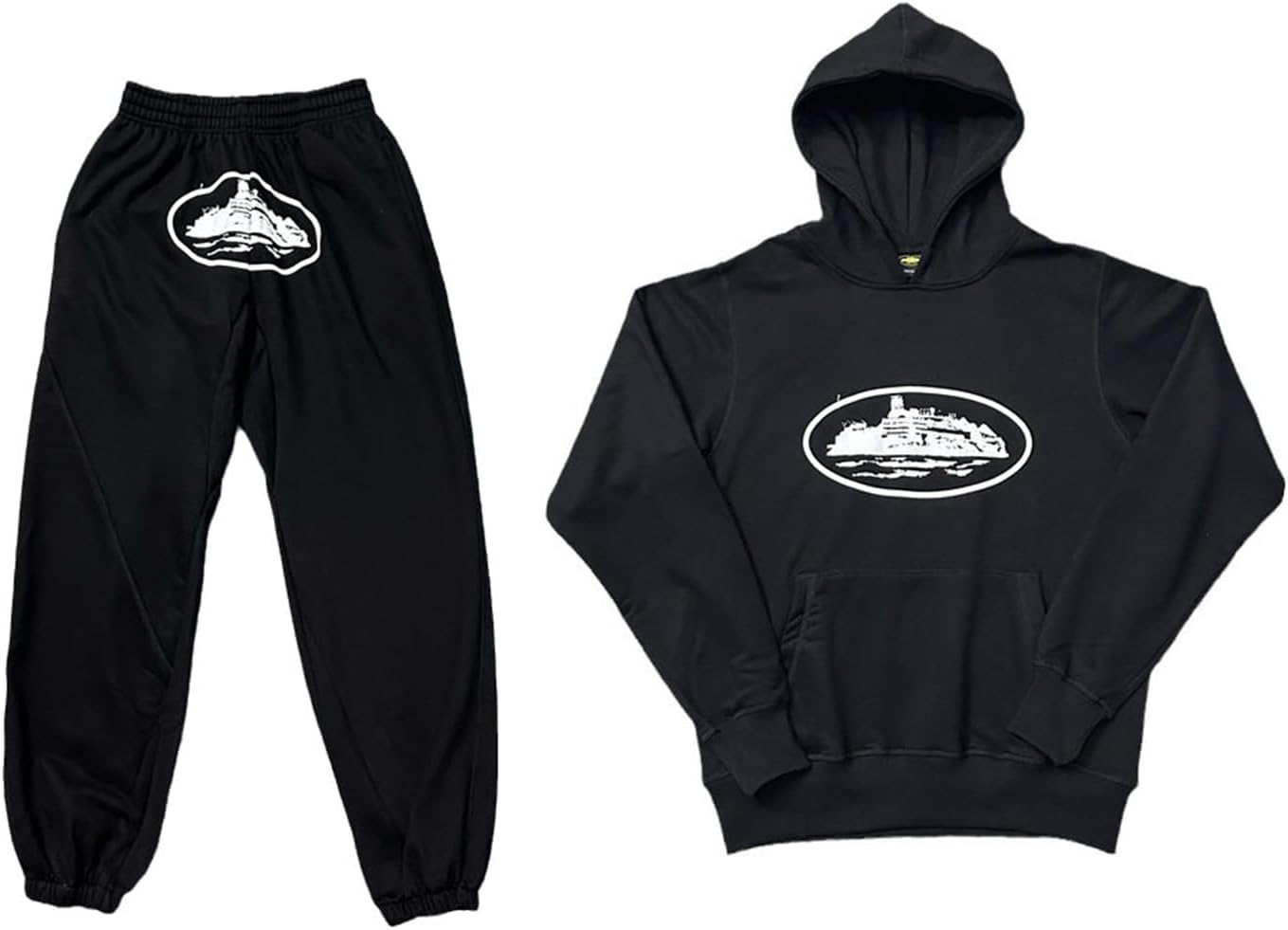 Tuta Uomo Y2K Hoodie Lettere Stampa Tuta Sportiva Felpe Con Cappuccio Larghe E Pantaloni Da Jogging Abbigliamento Sportivo in 2 Pezzi Unisex Tuta per Il Tempo Libero Hip Hop Streetwear