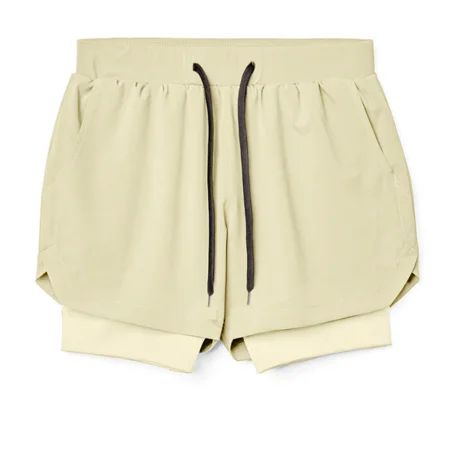 Pantaloncini sportivi da corsa 2 in 1 da uomo