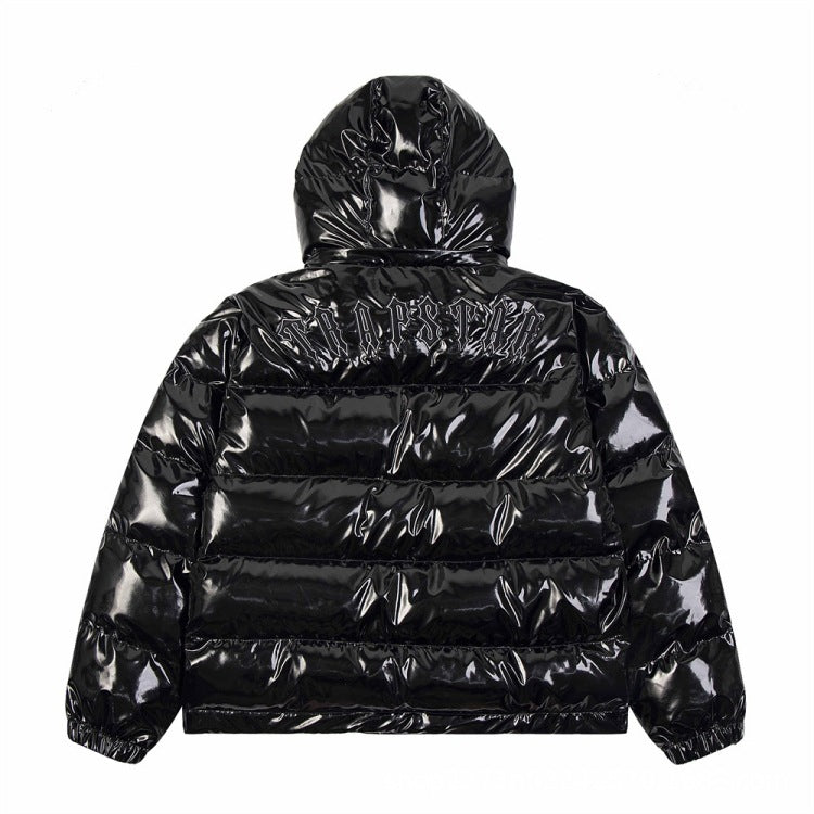 giacca in similpelle con design staccabile