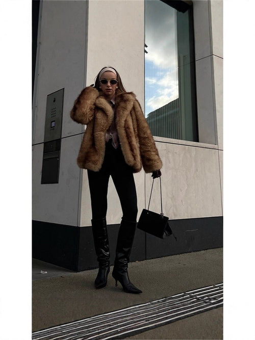 Women's Artificial Fur Winter Coat - originaledrip 52.00