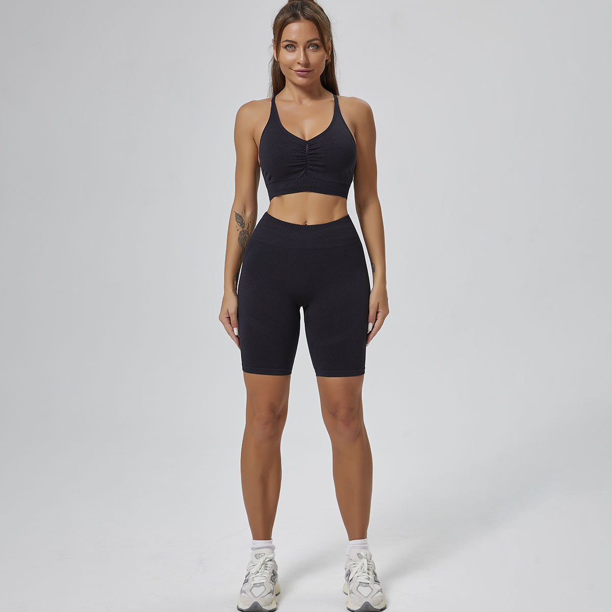 Completo yoga fitness a vita alta con imbottitura removibile