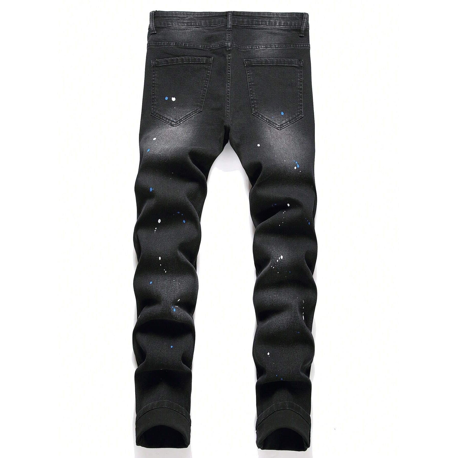 Ripped Black Straight Jeans for Men - originaledrip 34.00