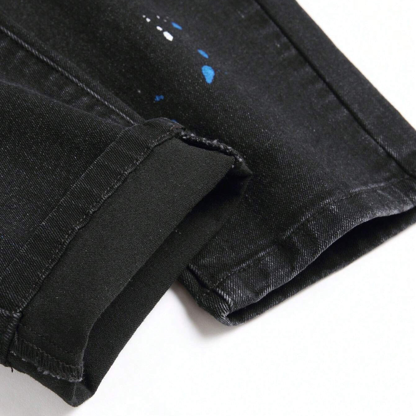 Ripped Black Straight Jeans for Men - originaledrip 34.00