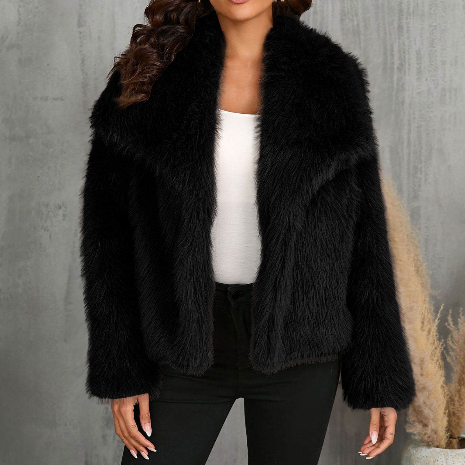 Short and fashionable fox fur coat, fluffy and plush women's clothing - originaledrip 36.00