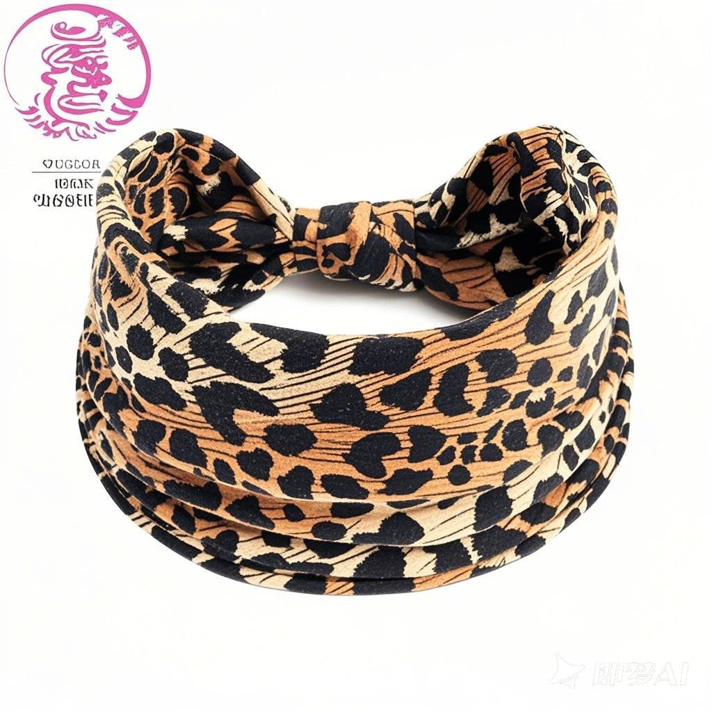 Leopard Print Elastic Sports Headband