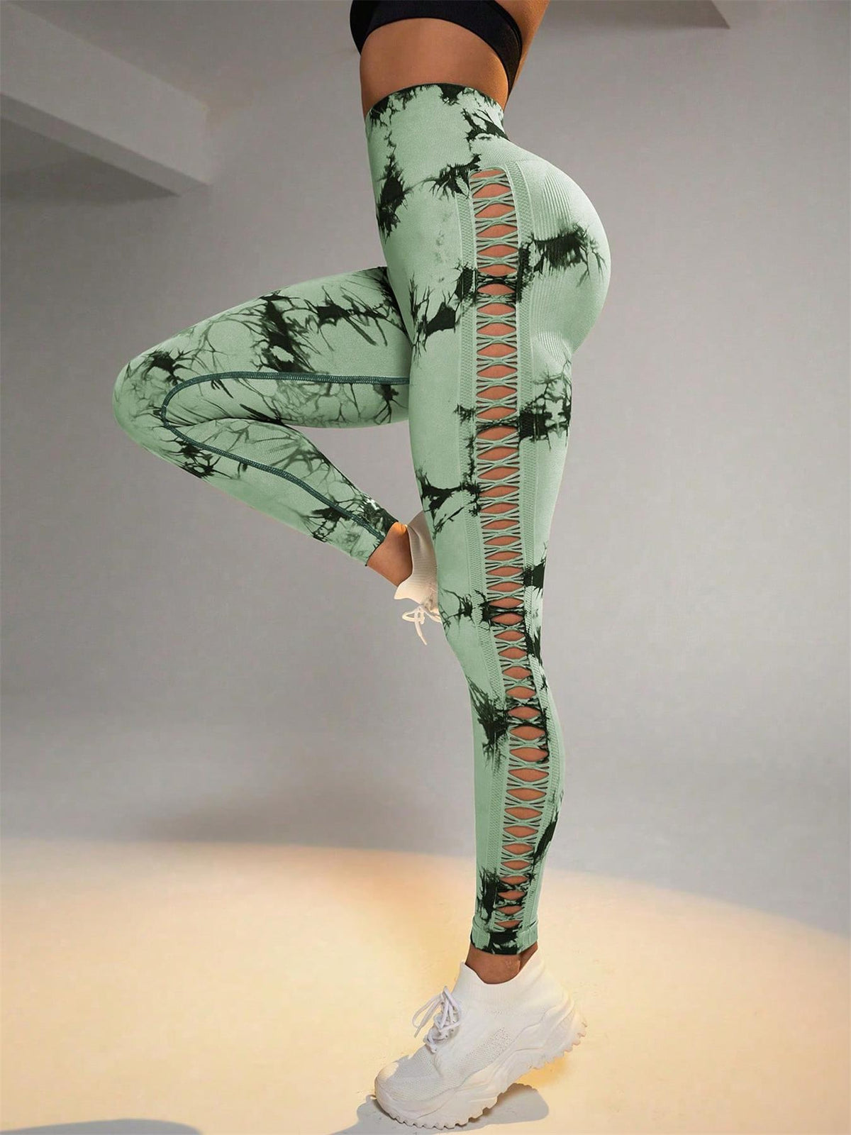 High Waist Yoga Leggings with Leggings da yoga a vita alta con effetto push-up per i glutei.
Lifting Design