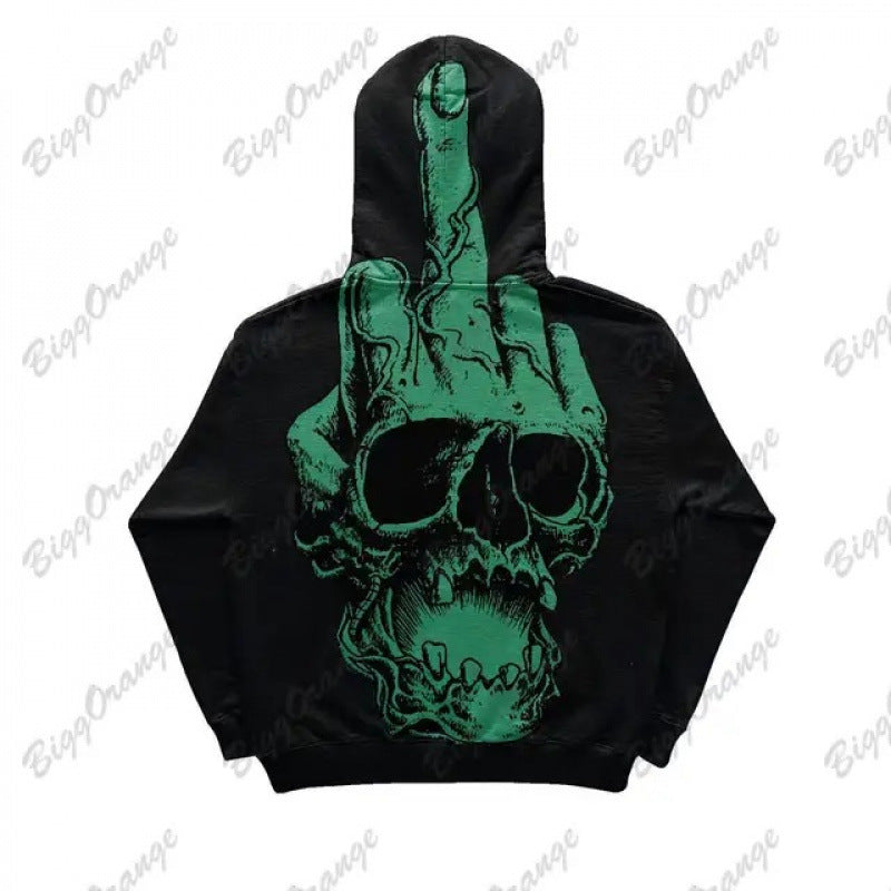 Street Fashion Brand Skull Pullover Sweat - originaledrip 36.00