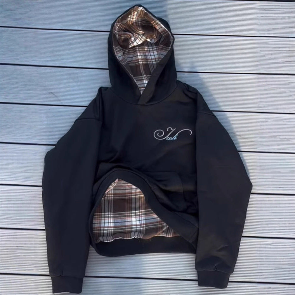 Felpa con cappuccio double face