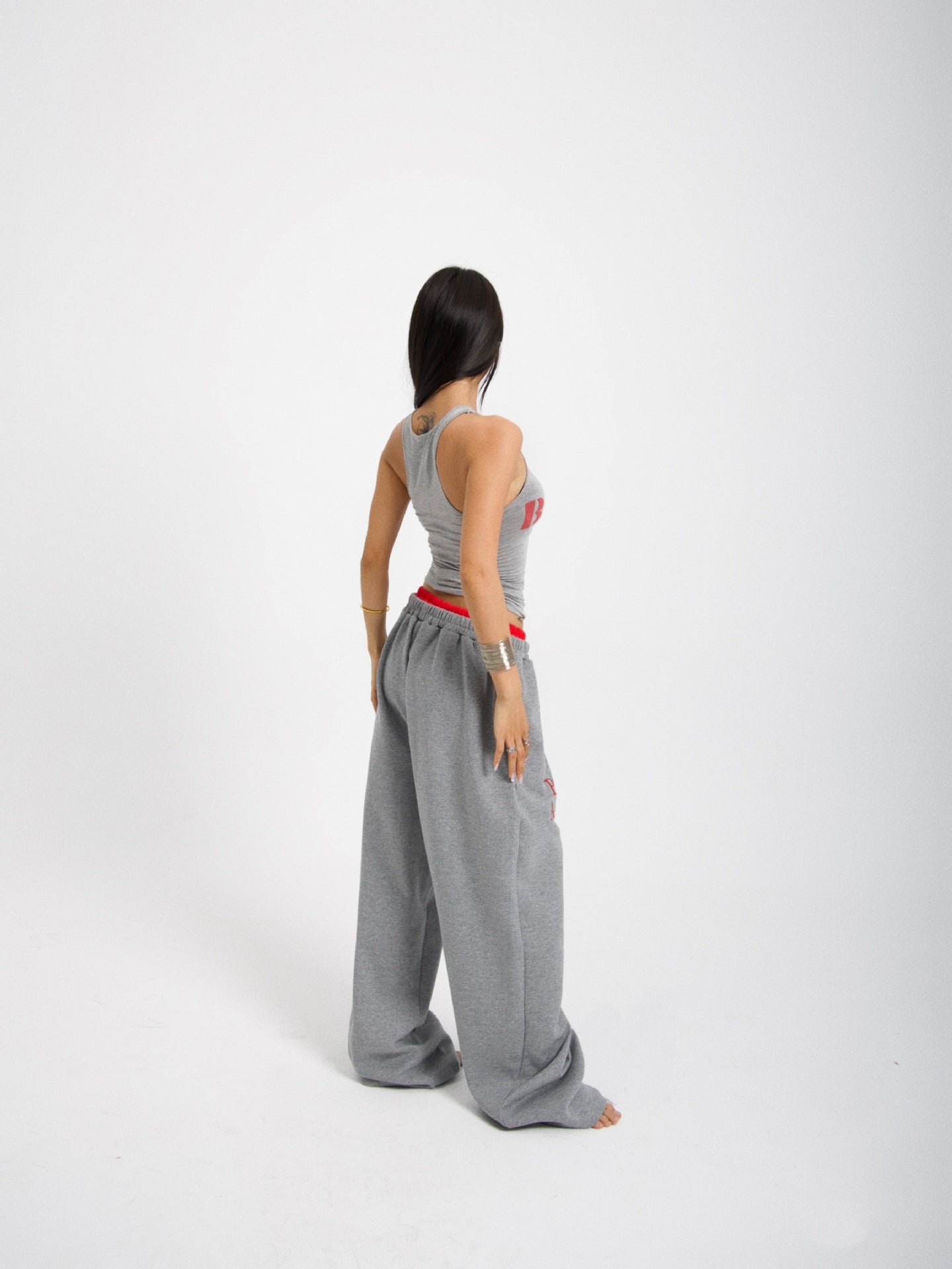 Pantaloni Casual donna Grigi | Vestibilita Larga e Senza Stiratura