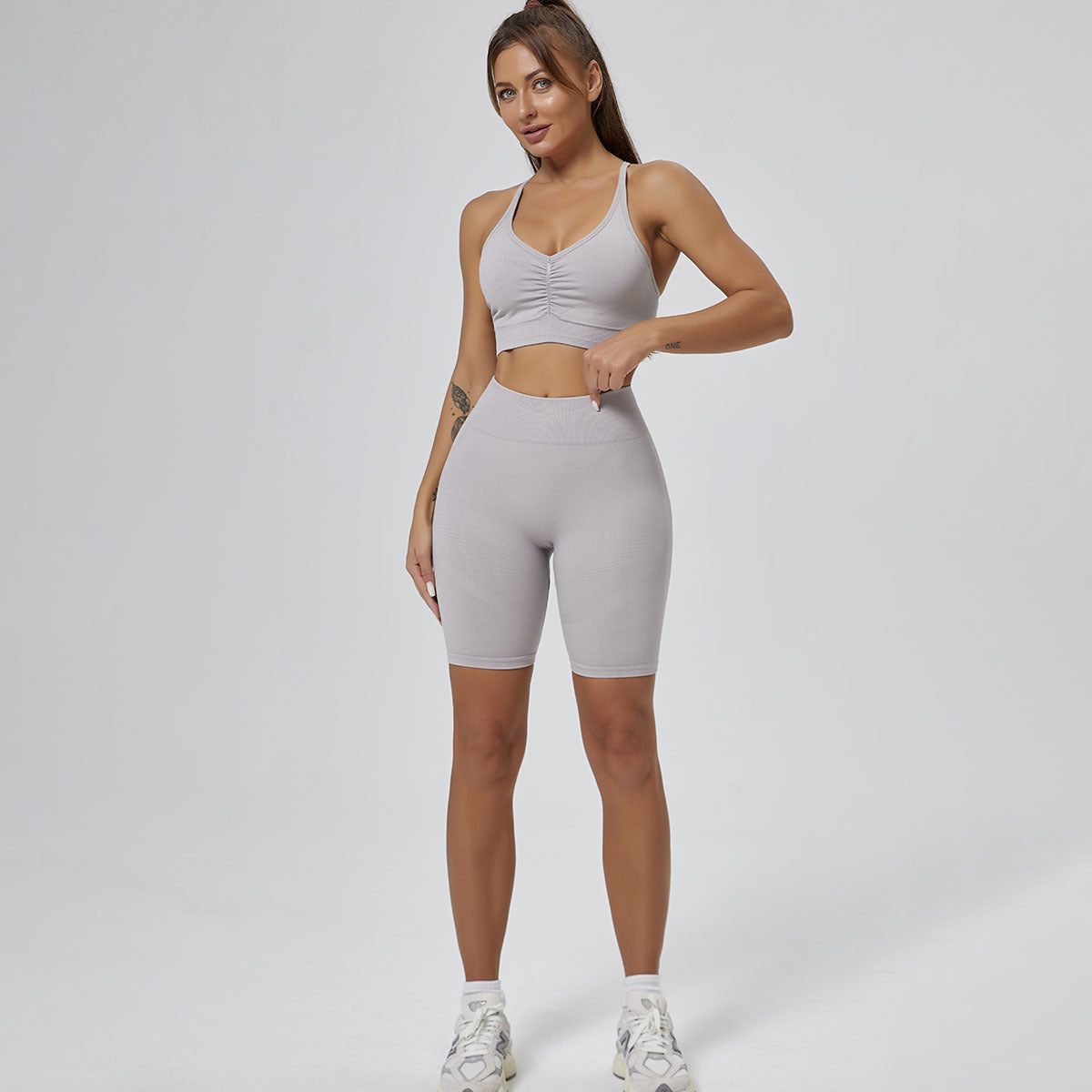 Completo yoga fitness a vita alta con imbottitura removibile
