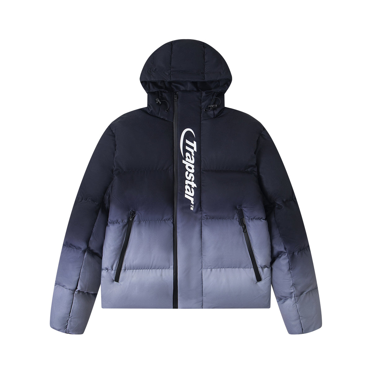 Giacca nera lucida in cotone spesso con piccolo logo
