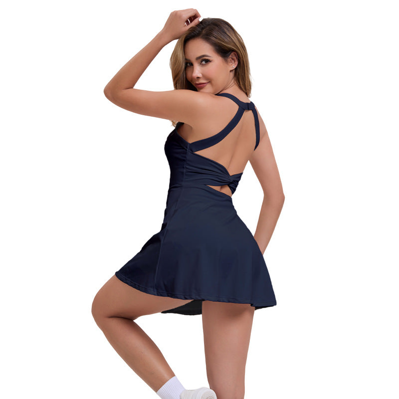 Abito sportivo color carne senza maniche