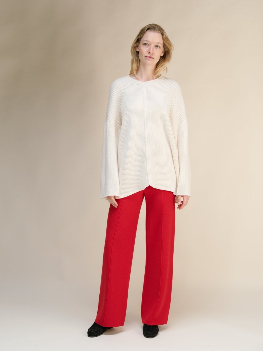 Cashmere Mix Oversized Cape Sweater-3