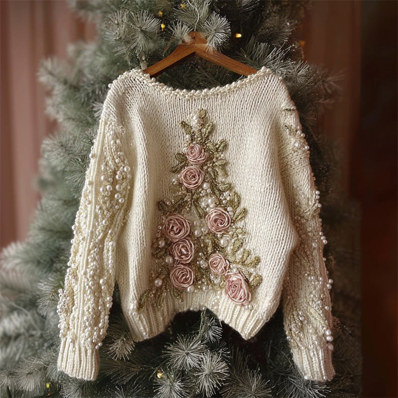 Animal Print Womens Pullover Sweater