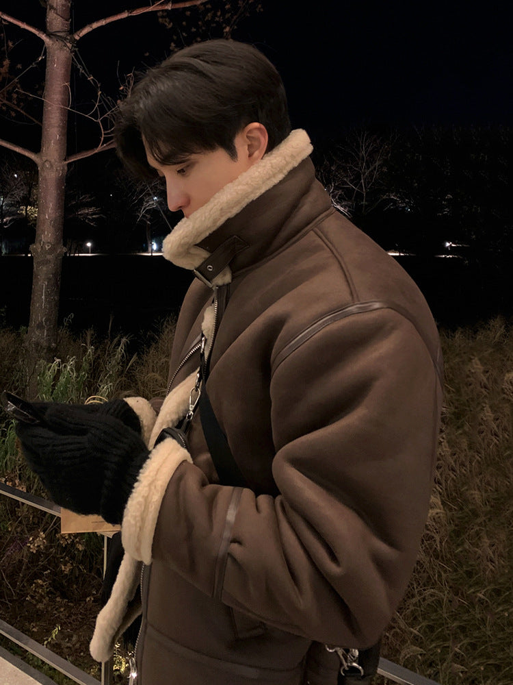 Cappotto invernale da uomo con collo alto