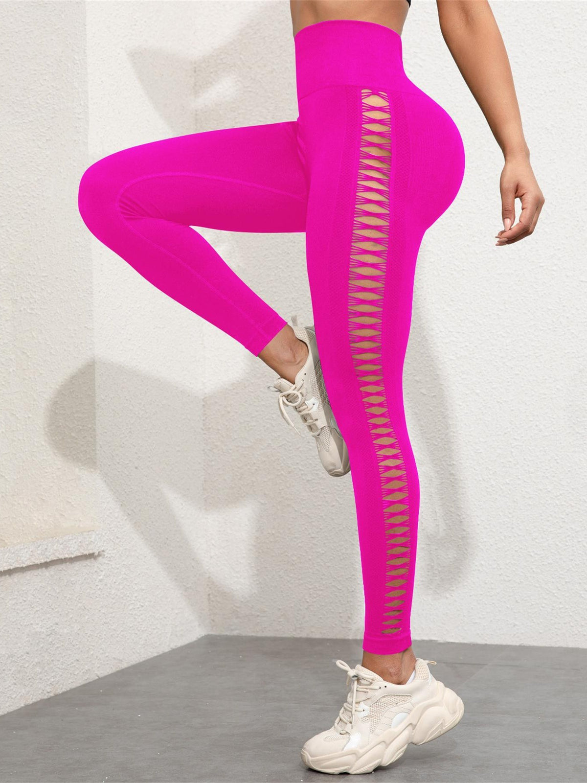 High Waist Yoga Leggings with Leggings da yoga a vita alta con effetto push-up per i glutei.
Lifting Design