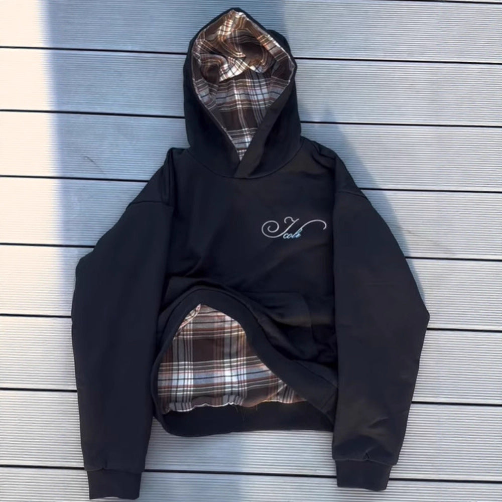 Felpa con cappuccio double face