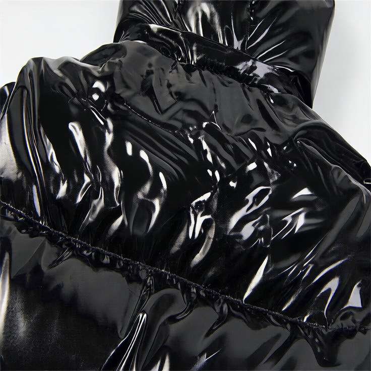 giacca in similpelle con design staccabile