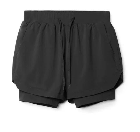 Pantaloncini sportivi da corsa 2 in 1 da uomo