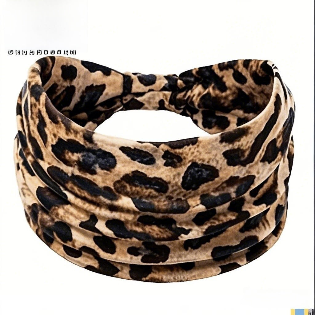 Leopard Print Elastic Sports Headband