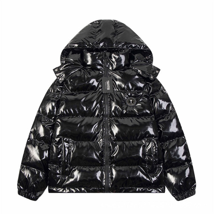 giacca in similpelle con design staccabile