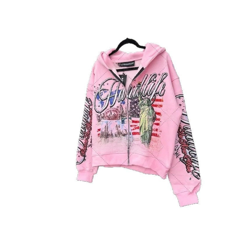 Felpa Streetwear con Stampa 3D e Cappuccio – Ispirazione Harajuku e Fit originaledrip