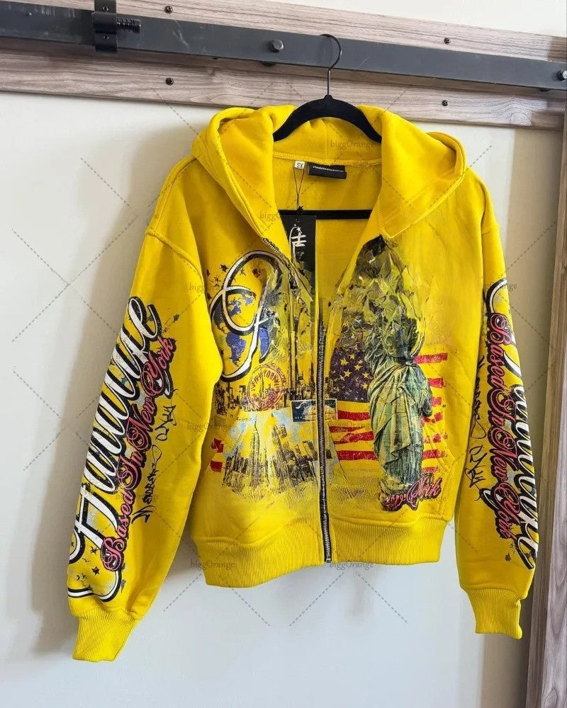 Felpa Streetwear con Stampa 3D e Cappuccio – Ispirazione Harajuku e Fit originaledrip