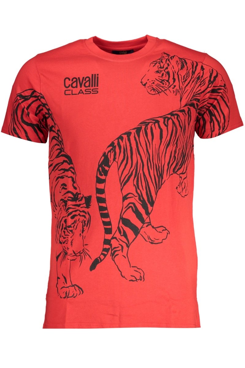 CAVALLI CLASS MEN'S SHORT SLEEVE T-SHIRT RED