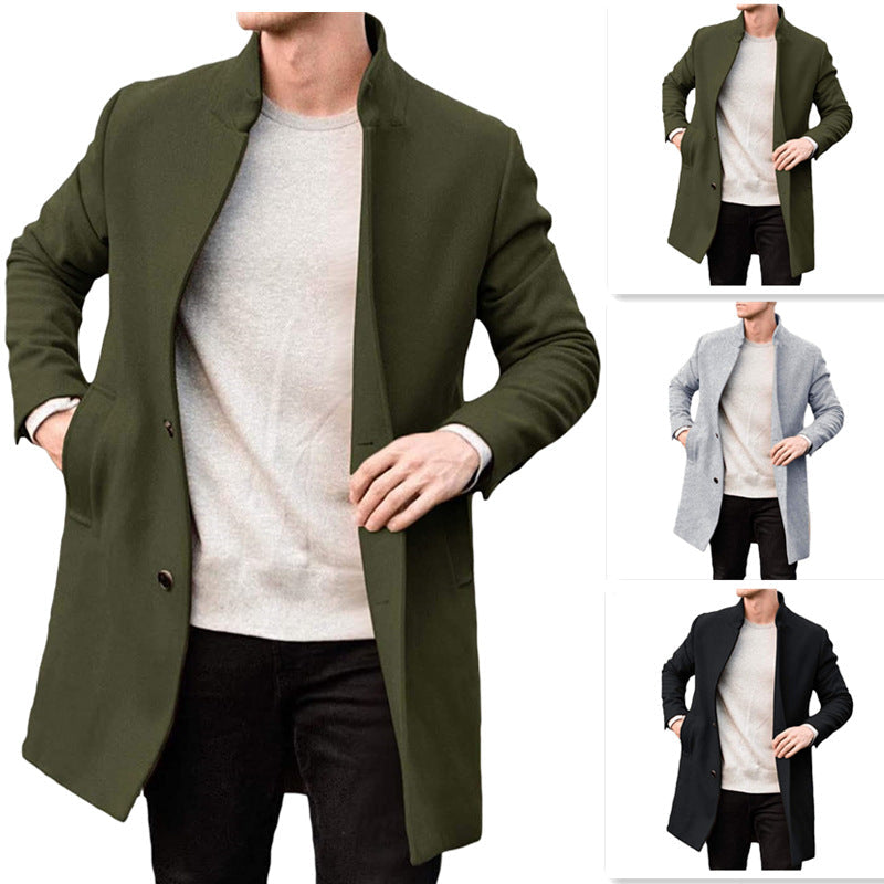 Cappotto Invernale da Uomo in Lana, Elegante e Caldo, Stile Classico Moderno - originaledrip 32.00