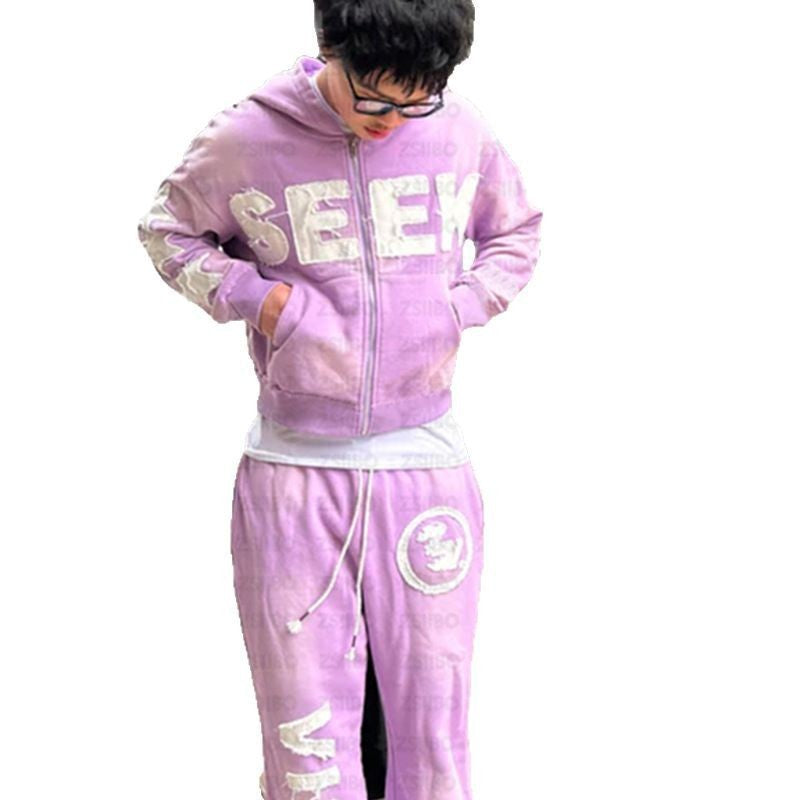 Felpa con cappuccio unisex stile Y2K con stampa retrò