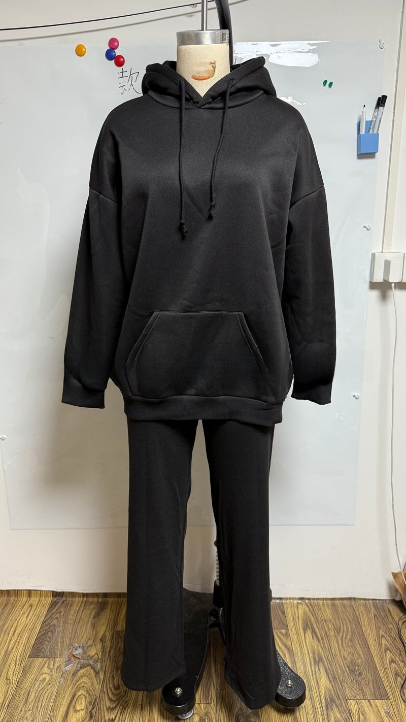 Felpa con cappuccio e pantaloni casual con paillettes e ali in stile dolce e piccante