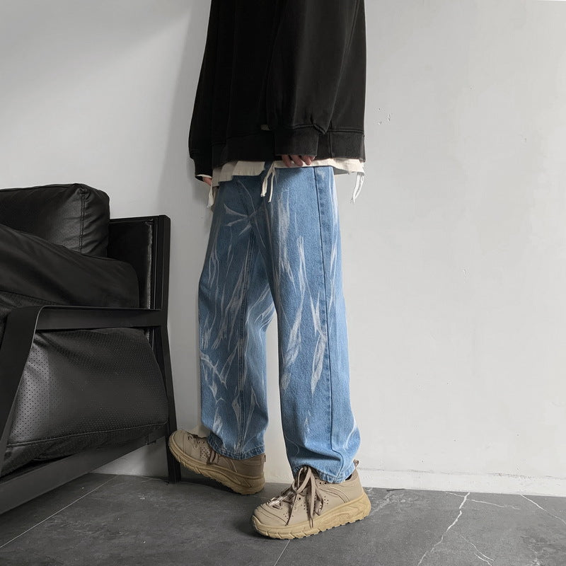 Hip-hop Tie-dye Baggy Jeans for Men - originaledrip 30.00