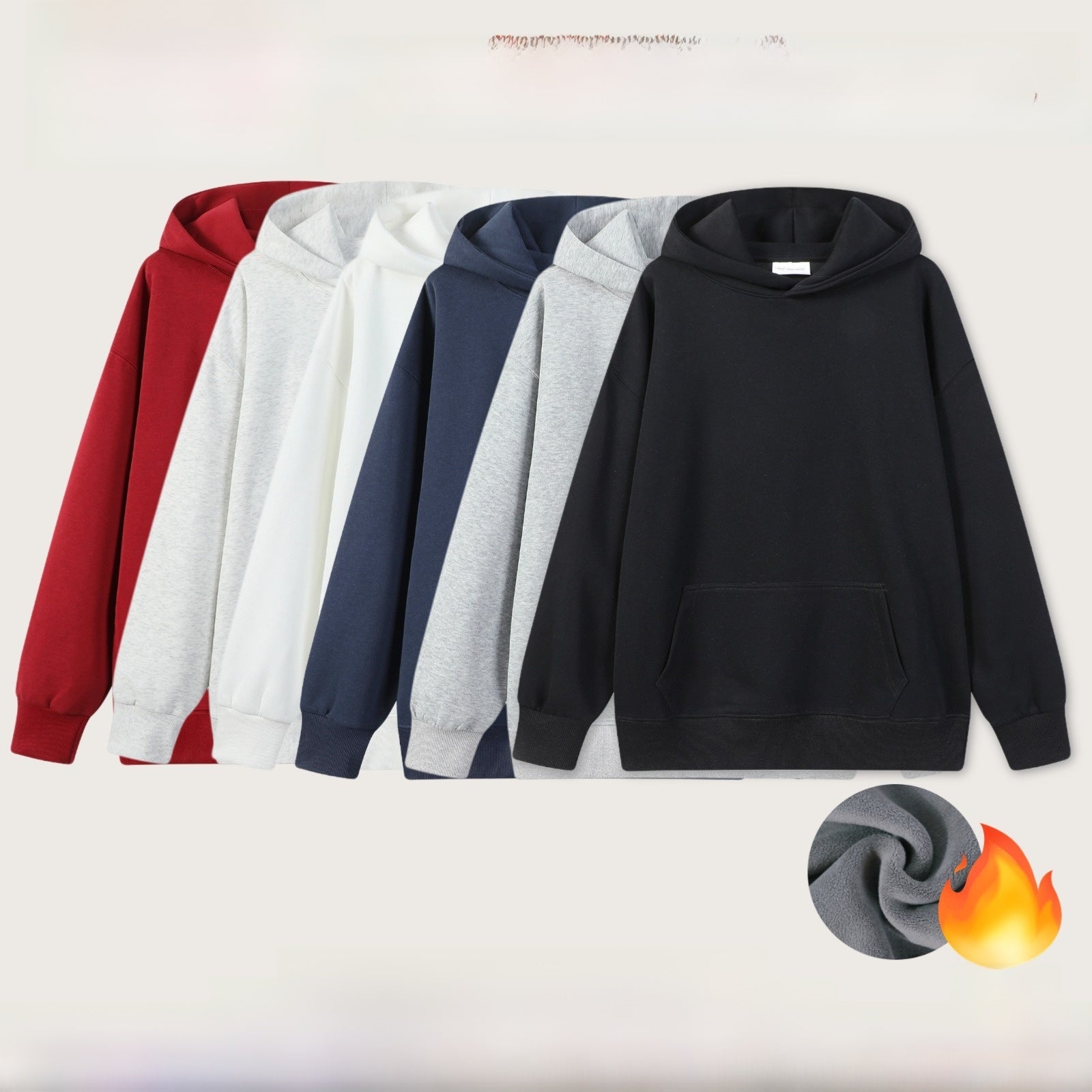 Fleece-Lined Hooded Sweatshirt - originaledrip 28.00