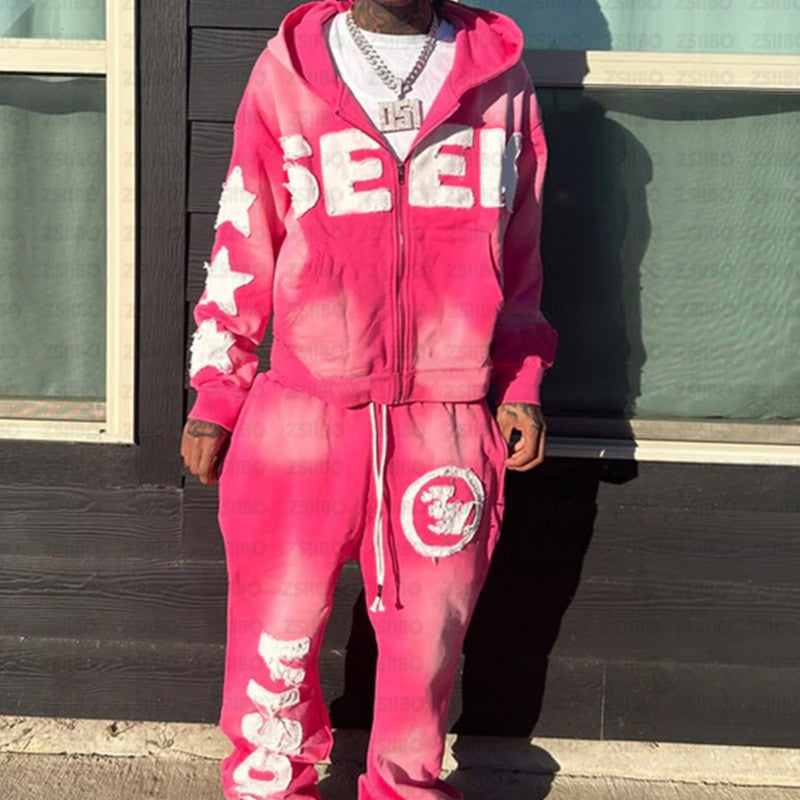 Felpa con cappuccio unisex stile Y2K con stampa retrò