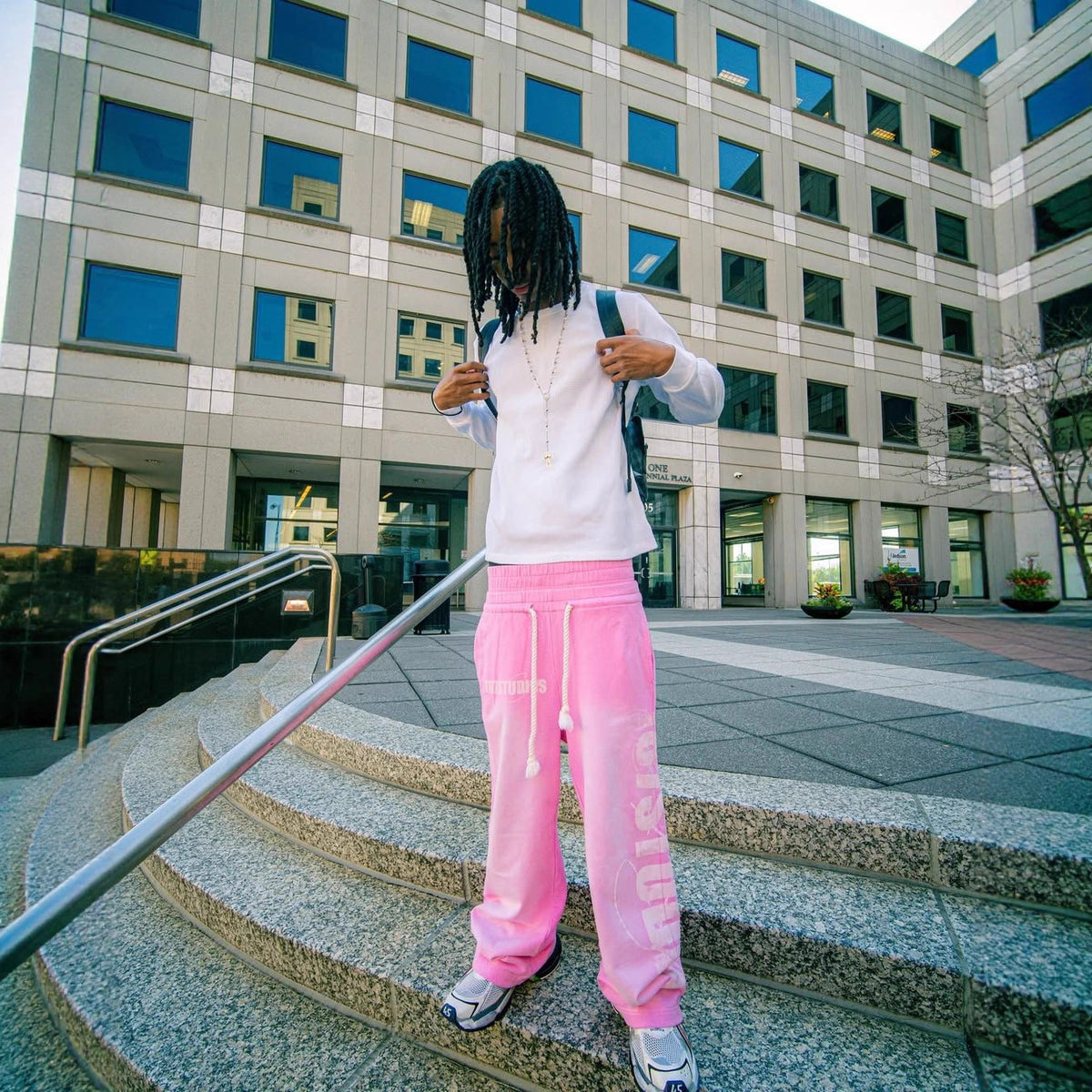 Stretch-Rope Sweat Pants