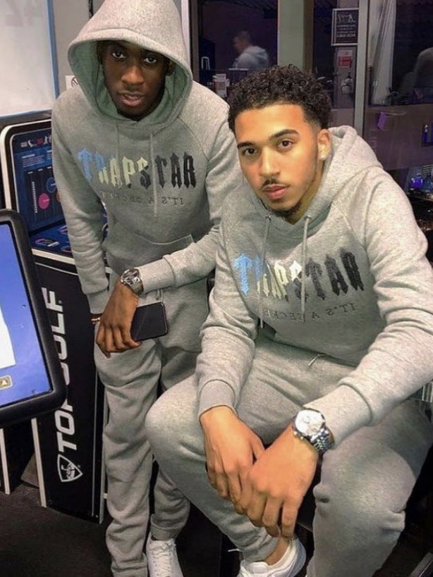 Set Felpa e Pantaloni Unisex con Ricamo – Cotone Spesso Foderato in Pile per l’Inverno - originaledrip 36.00