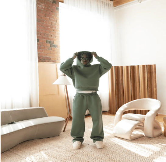 Loose fleece pullover with hood - originaledrip 29.00